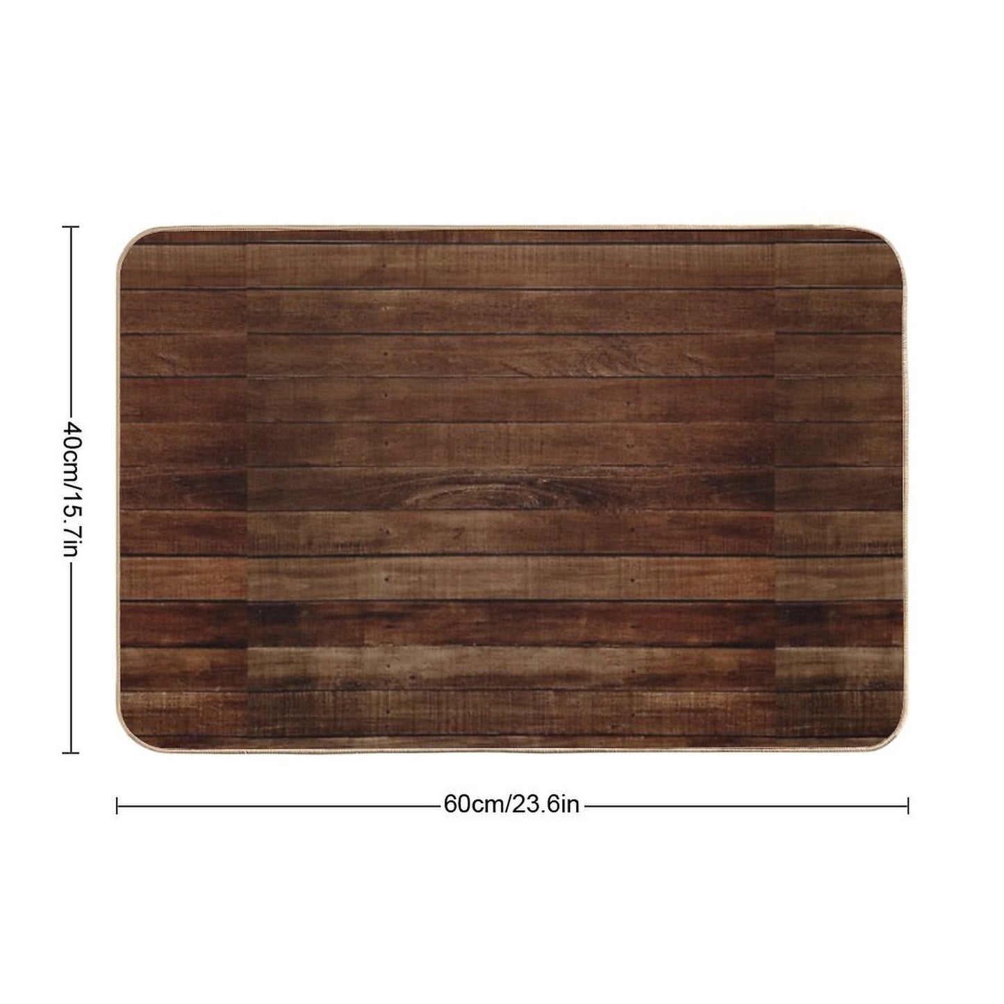 Dark Brown Wood Bath Mat