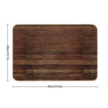 Dark Brown Wood Bath Mat