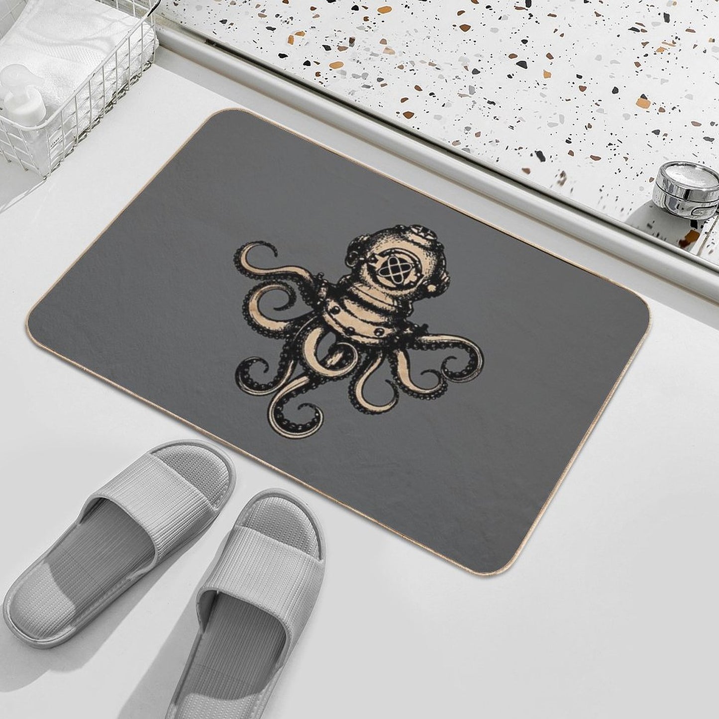 Steampunk Octopus Bath Mat