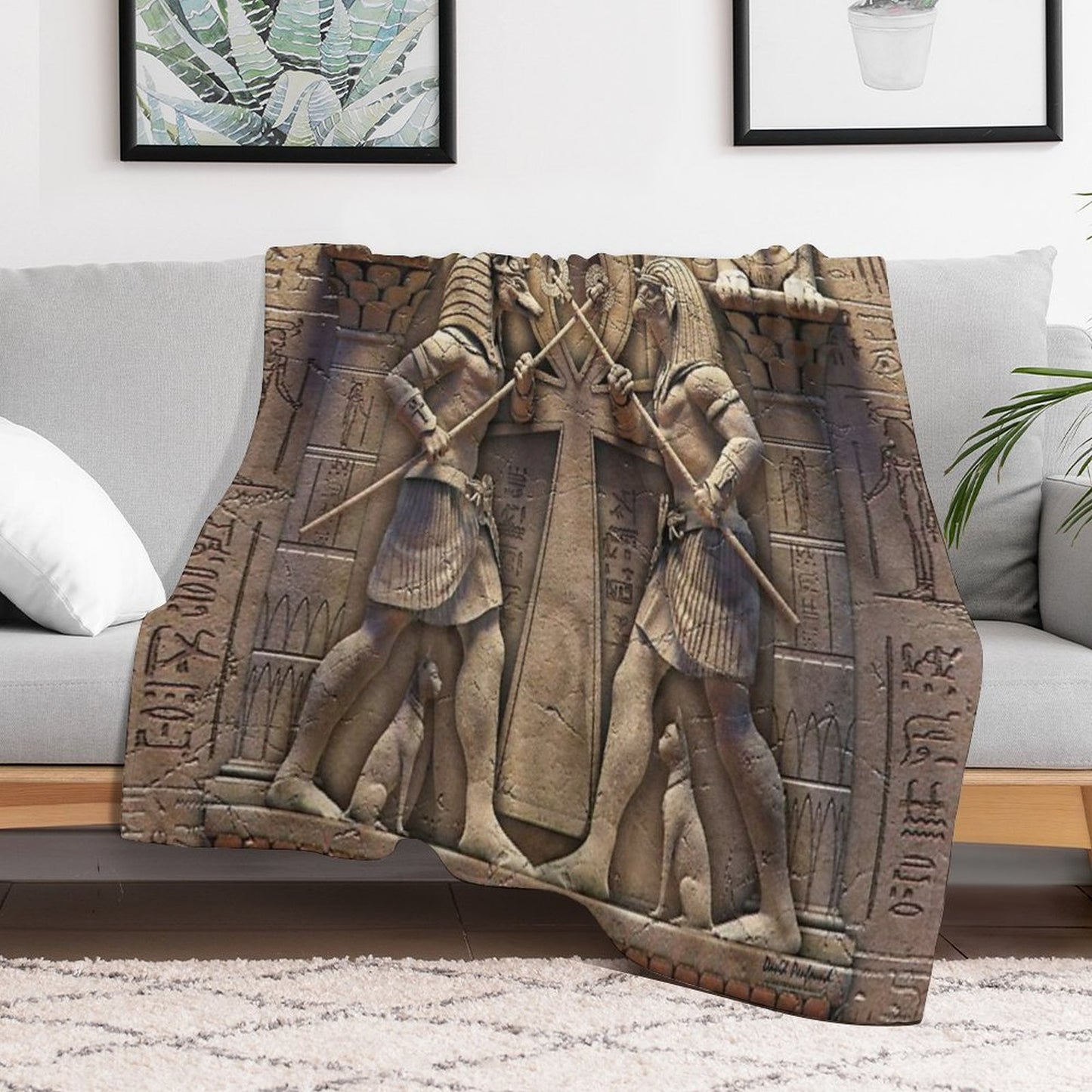 Egyptian Gods Throw Blanket