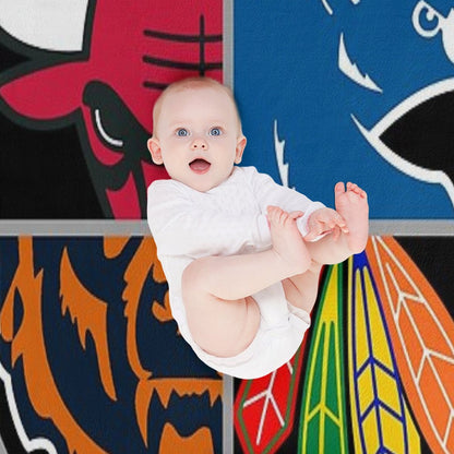 Chicago Northside Sports Quad Throw Blanket