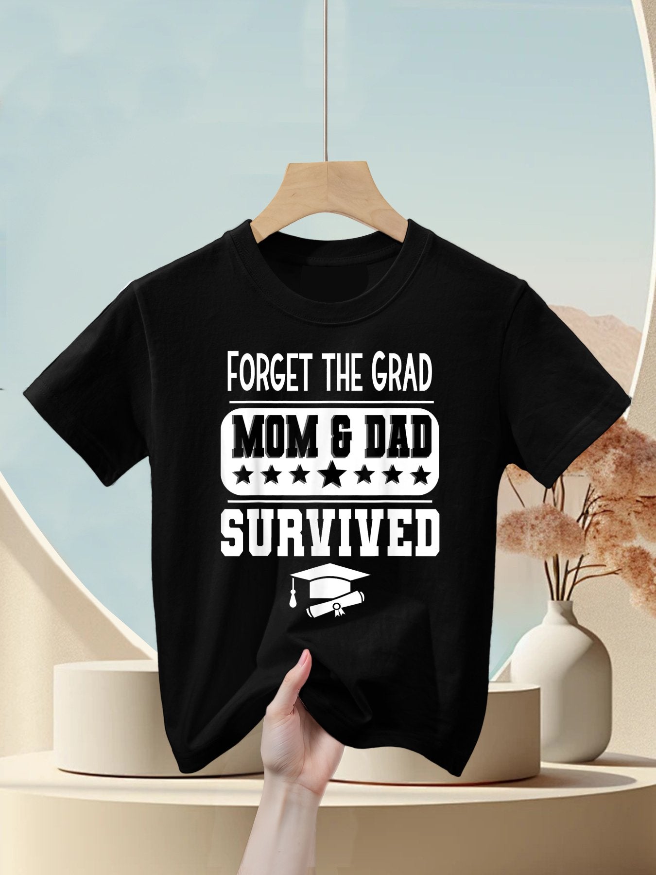 Forget The Grad Mom And Dad Survived Graduation Family Kids T-Shirt