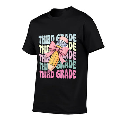 First Day Of School Third Grade Coquette 3rd Grade  Easy-care T-Shirt