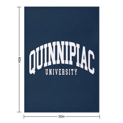 Quinnipac - College Font Curved Throw Blanket