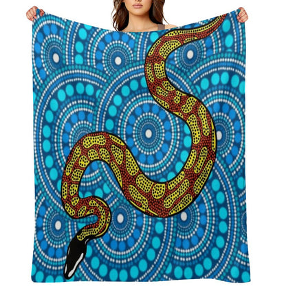 Indigenous Snake Throw Blanket