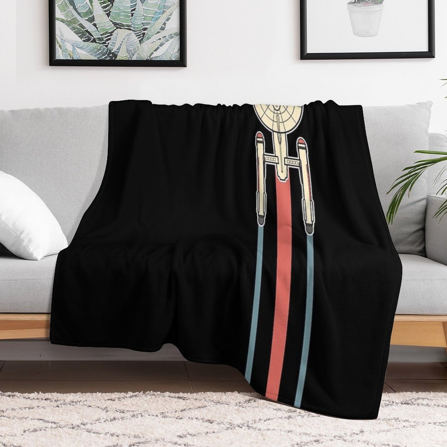 USS Enterprise Star Trek Throw Blanket