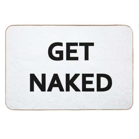 'Get Naked' Shower CurtainBath Mat Bath Mat
