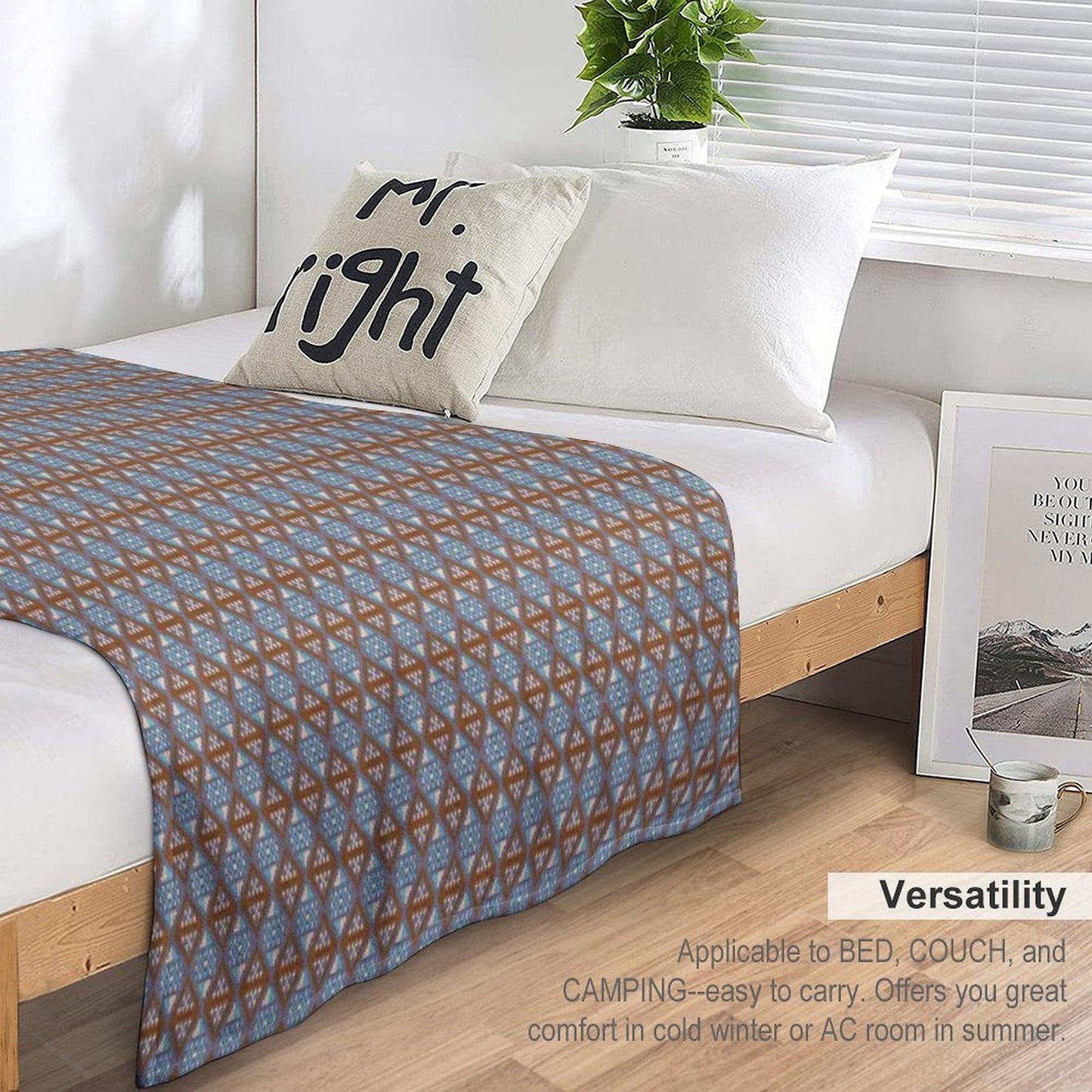 Pixel Art Pattern Seamless for Fabric Throw Blanket