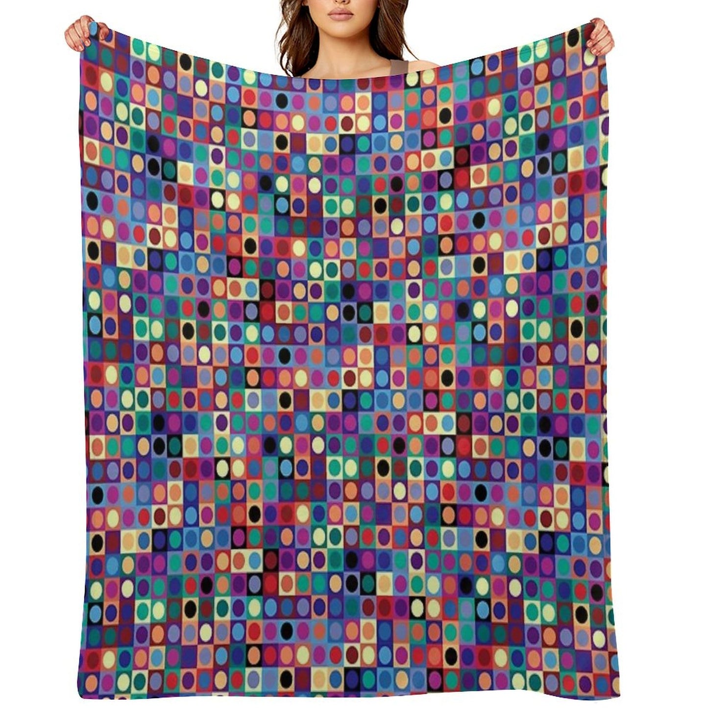 Vasarely Inspired Throw Blanket