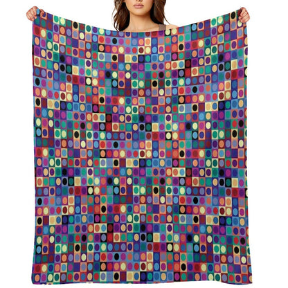 Vasarely Inspired Throw Blanket