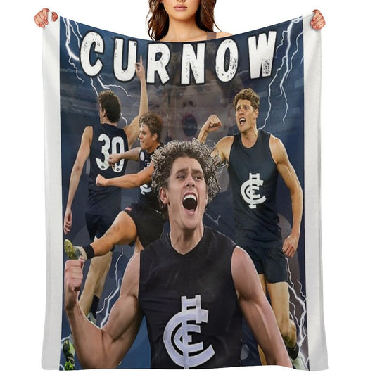 Charlie Curnow Carlton Football Club AFL Player Throw Blanket