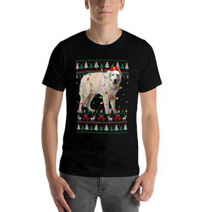 Maremma Sheepdog Christmas Ugly Sweater Dog Lights Xmas  Classic T-Shirt