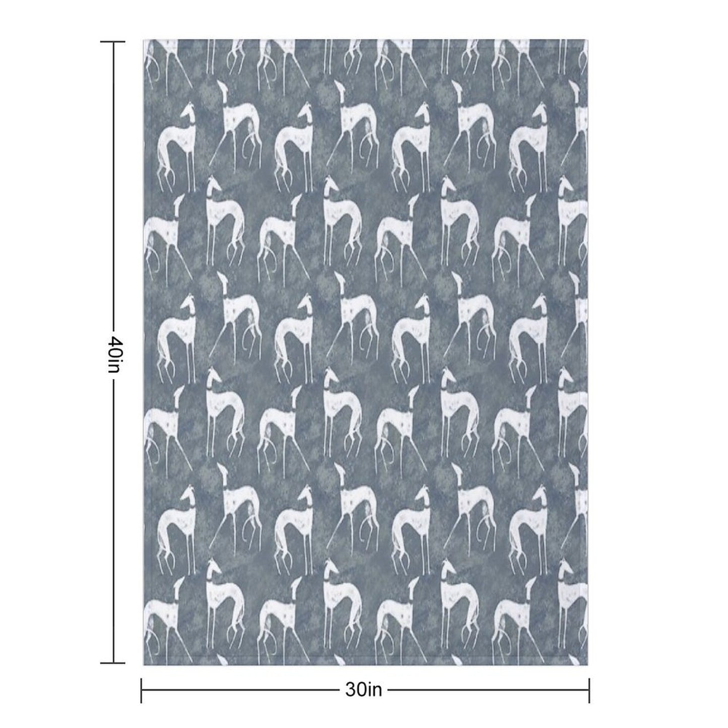 White Galgos Throw Blanket