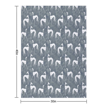 White Galgos Throw Blanket