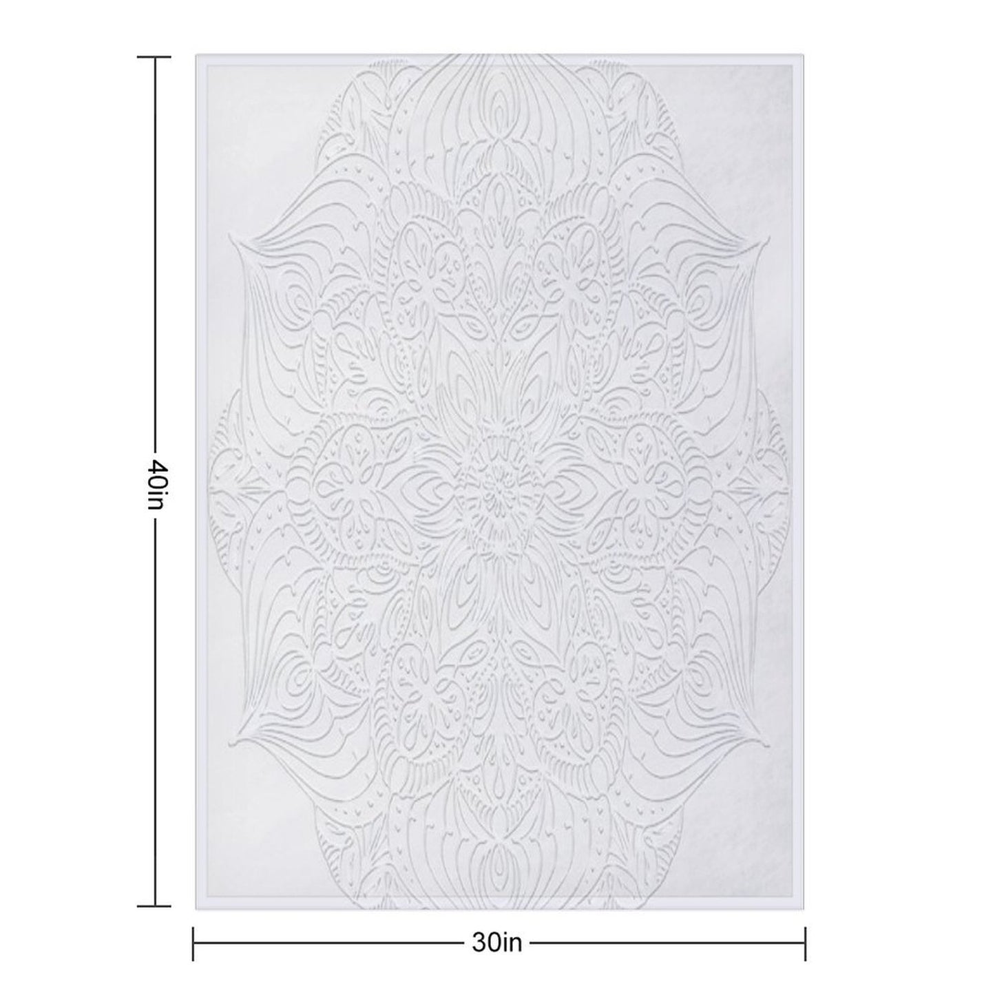 White Lace Mandala Throw Blanket
