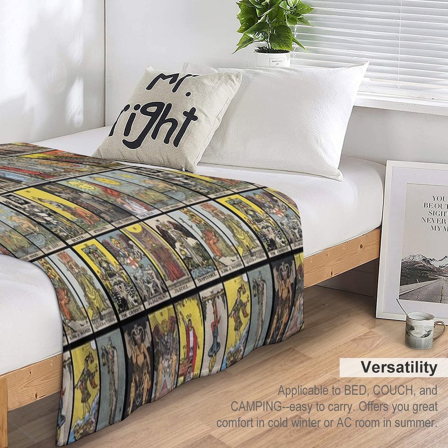 The Major Arcana of Tarot Vintage Cards Throw Blanket