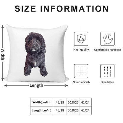 Cavapoo Cavoodle Cockapoo Cuteness Soft Durable Construction Throw Pillow