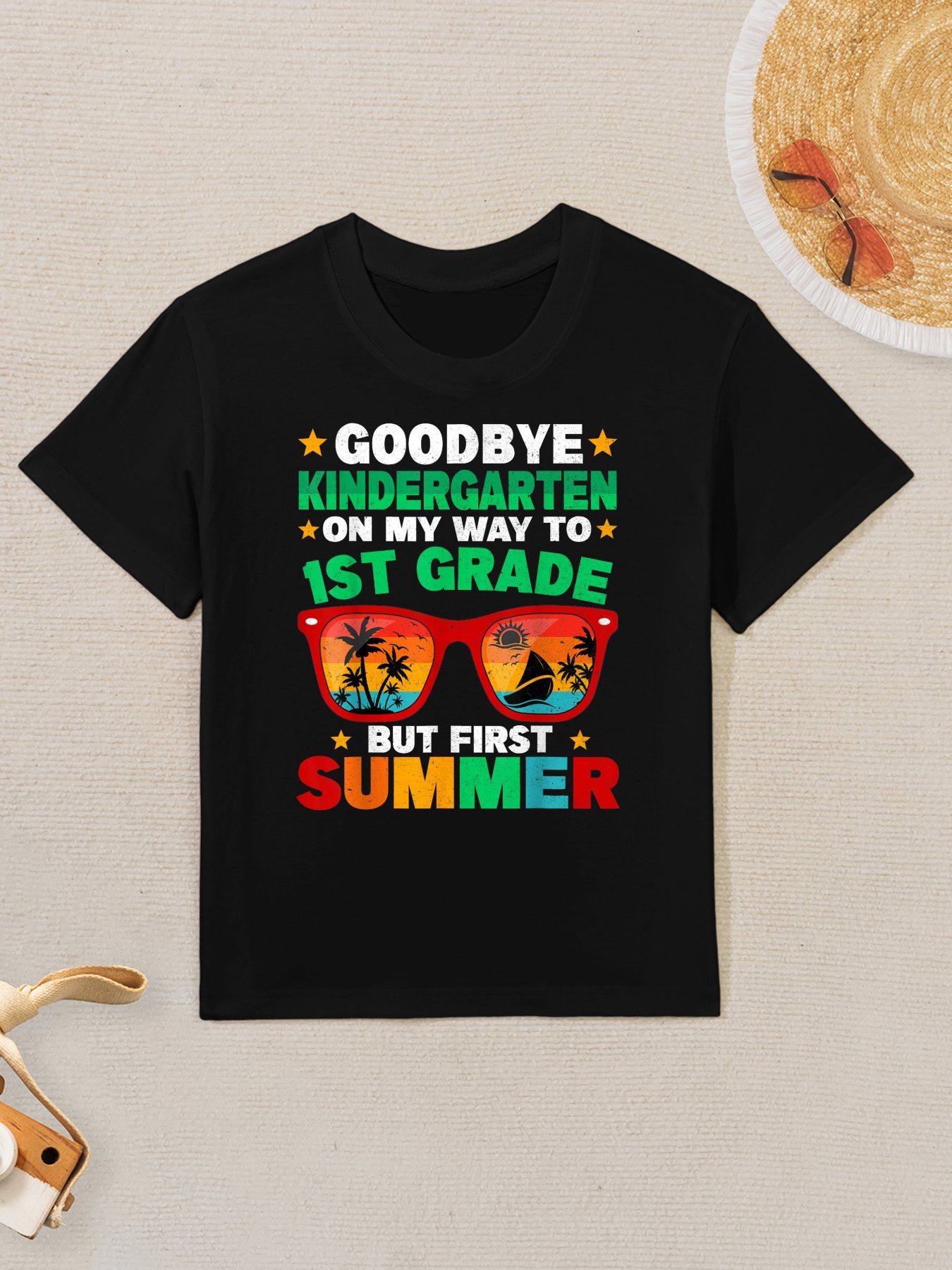 Goodbye Kindergarten First Summer Graduation Last Day Boys Kids T-Shirt