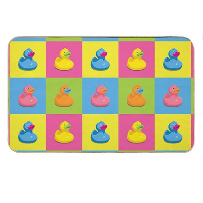 Rubber Duckies Pop Art Bath Mat