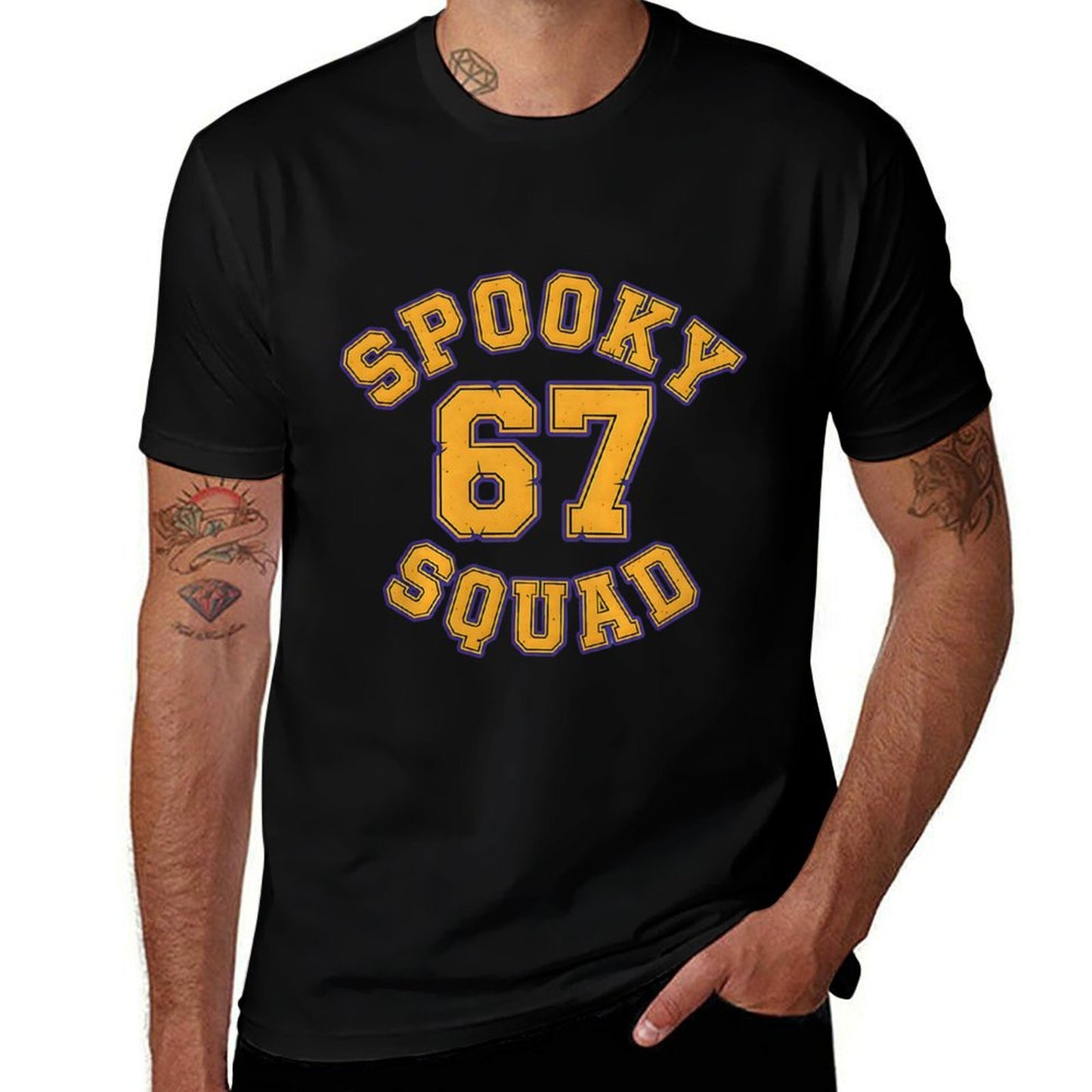 Funny Spooky Squad 67 Kids Adult Halloween 67 Haunted by 67 Premium Tri-Blend  Affordable Price T-Shirt