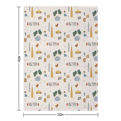 New York City Poster Throw Blanket