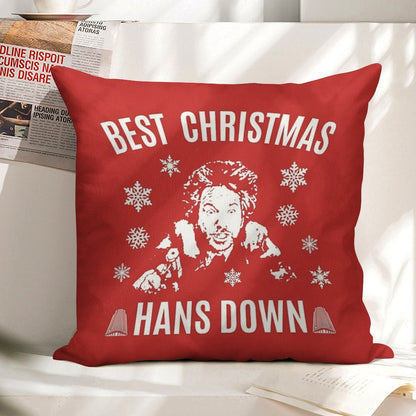 Die Hard Best Christmas Hans Down Linen Throw Pillow Cover
