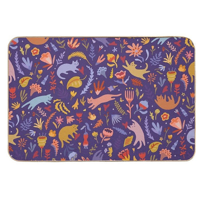 Candy Cats in The Magic Garden  Non-Slip Bath Mat