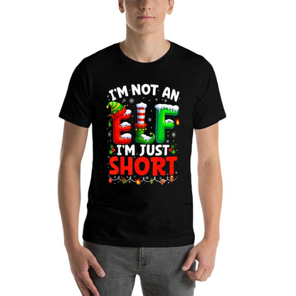 Im Not An Elf Im Just Short Pjs Christmas Xmas Boy Kid  Wrinkle-resistant T-Shirt