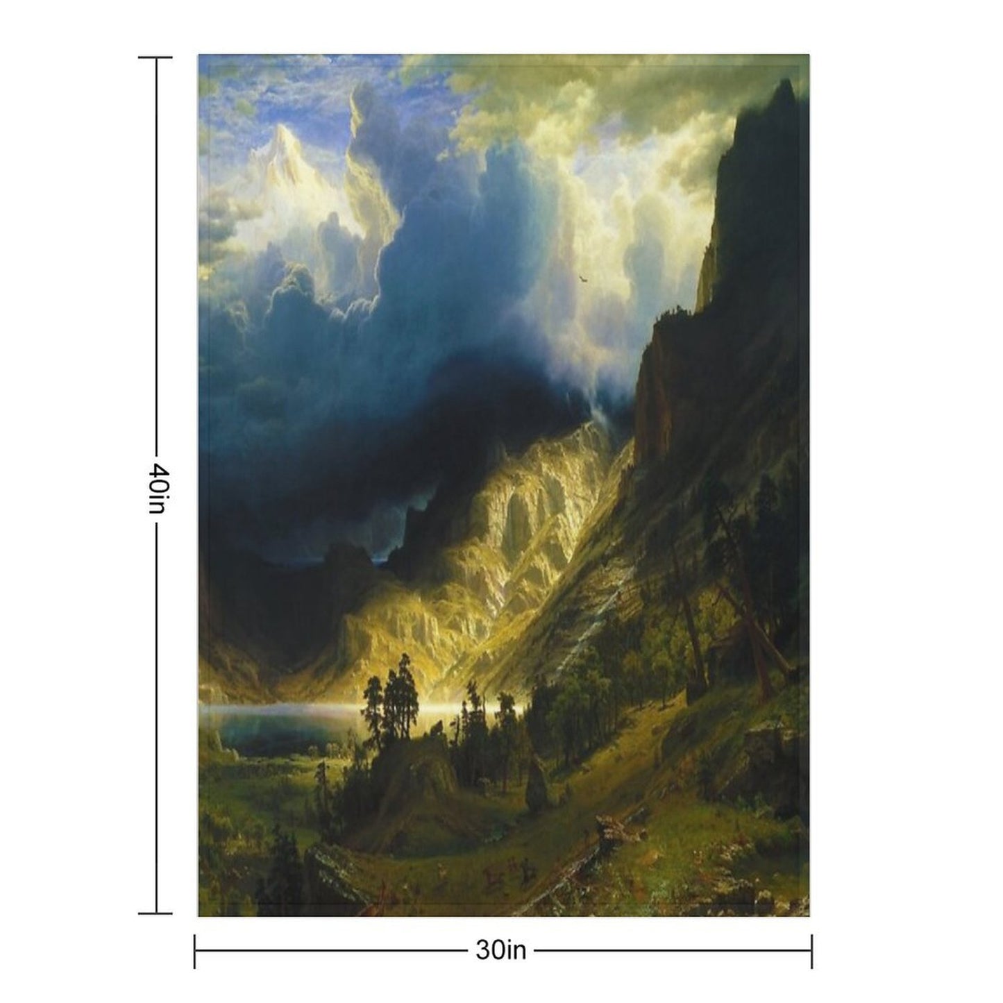 A Storm in The Rocky Mountains, Mt. Rosalie Throw Blanket
