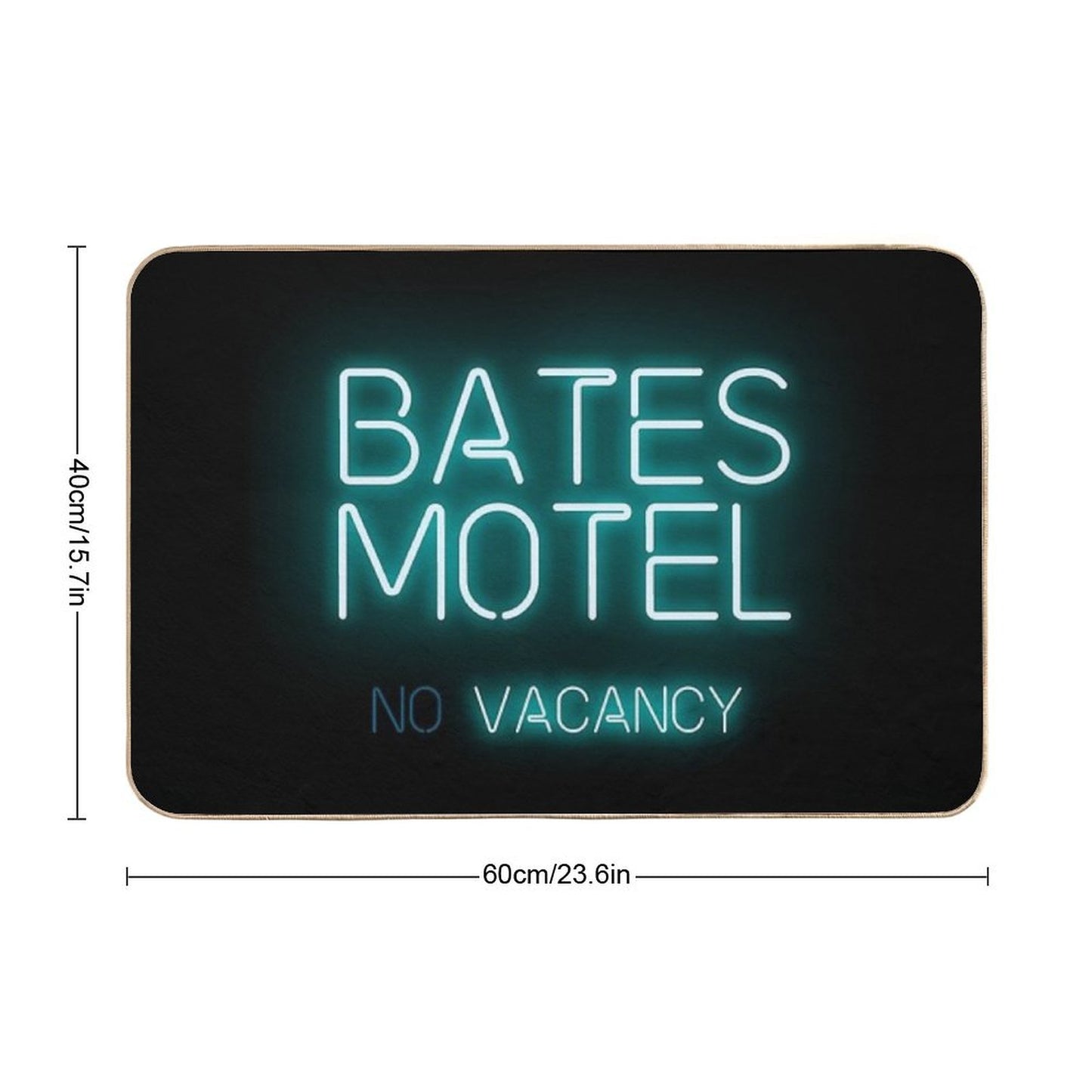 Bates Motel No Vacancy Logo from The Movie Psycho Bath Mat