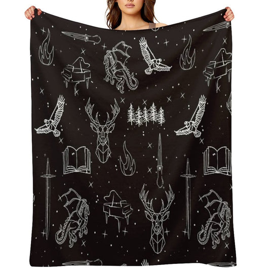 Throne of Glass Pattern Throw Blanket