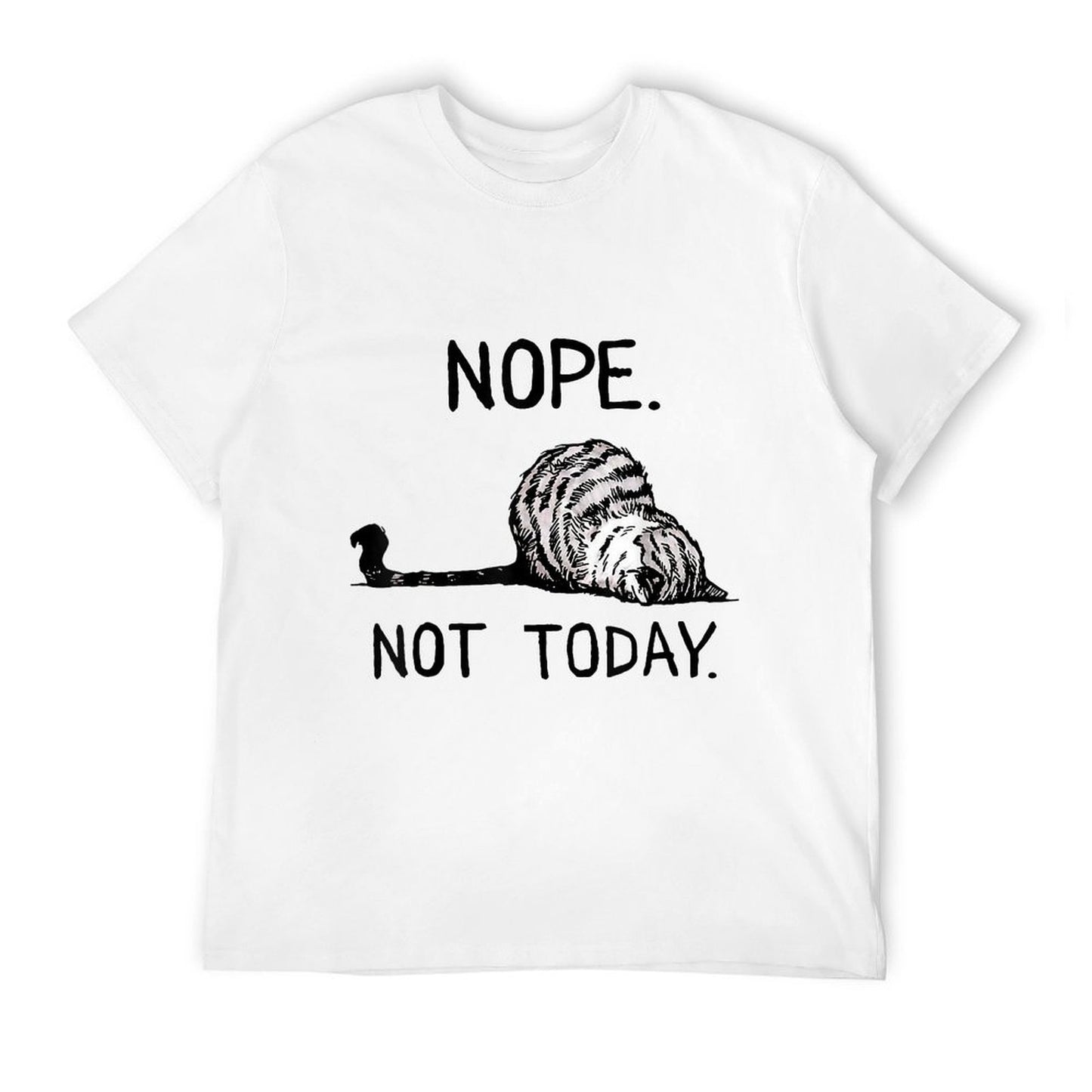 Nope Not Today Tabby Cat  Cotton T-Shirt