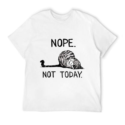 Nope Not Today Tabby Cat  Cotton T-Shirt