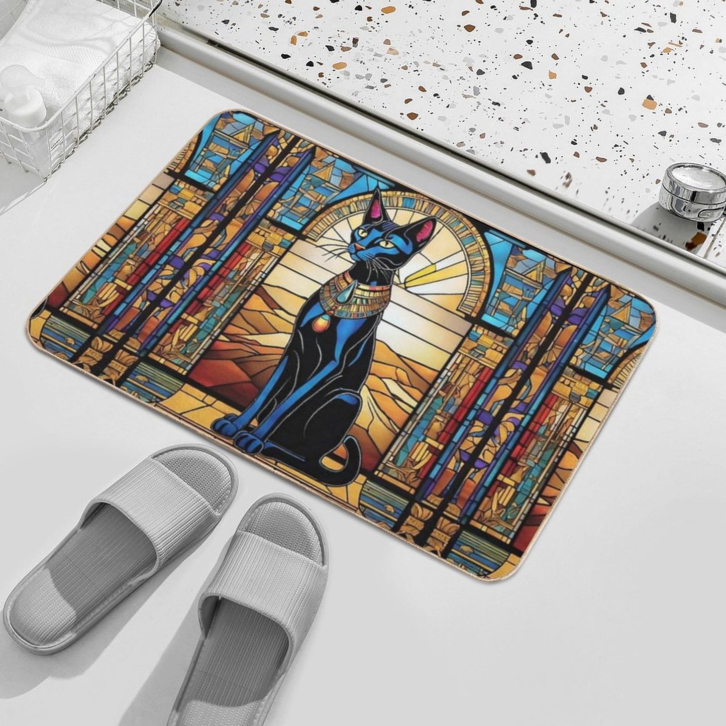 Egyptian Cat. Bath Mat