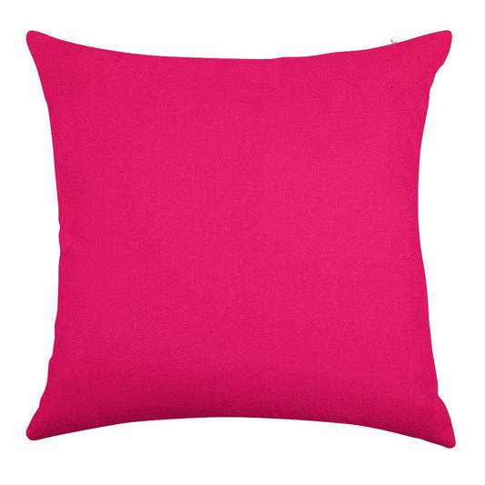 Super Bright Fluorescent Pink Neon Linen Throw Pillow Cover