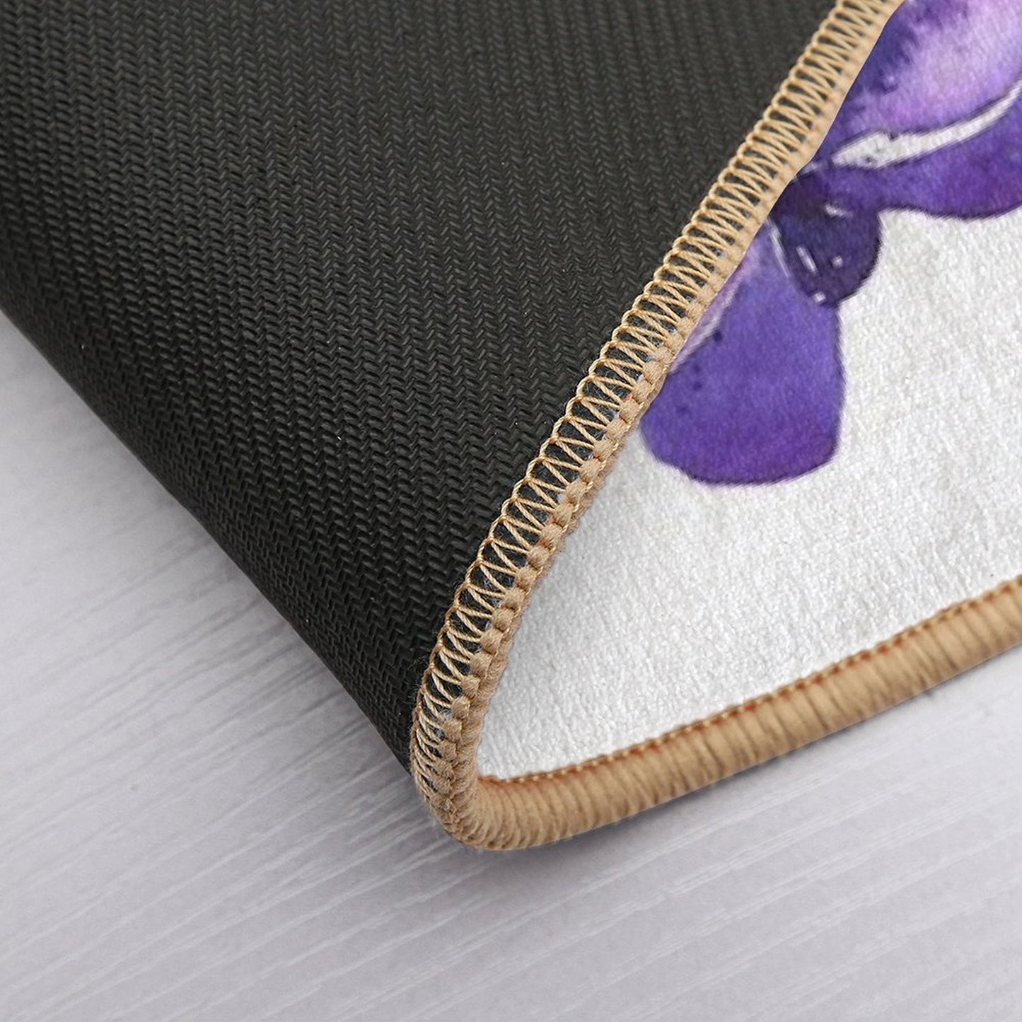 Purple Orchid Watercolor Bath Mat