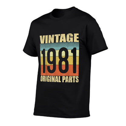 Vintage 1981 40th Birthday Gift Men Women 40 Years Old  Wrinkle-resistant T-Shirt