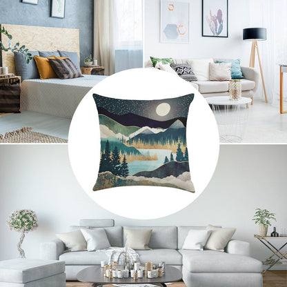 Star Lake Linen Throw Pillow Cover