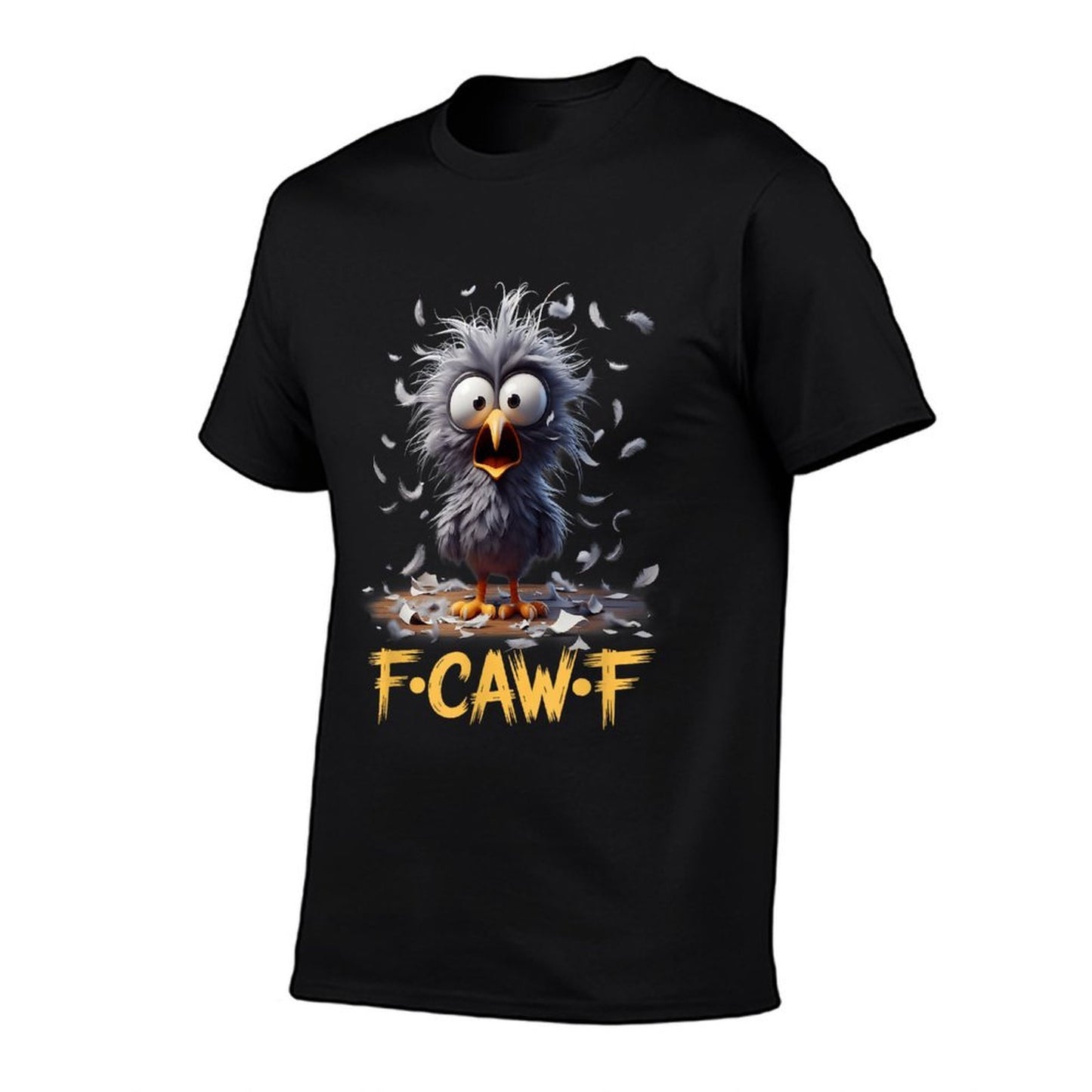 F-Caw-F Messy Bird Shocked Face Feather Chaos Cartoon Humor  Odor-resistant T-Shirt
