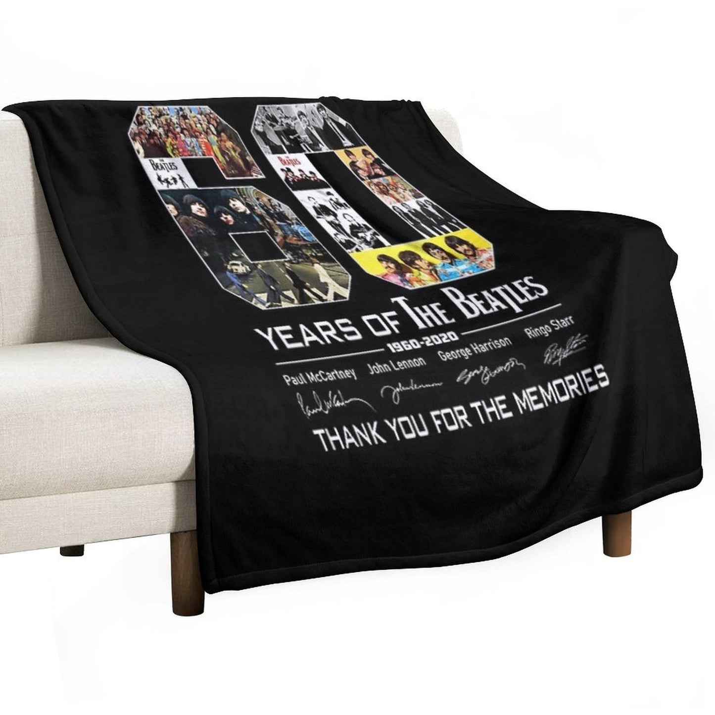 Happy Anniversary 62 Years 1960 2022 TheBeatles Handmade Throw Blanket