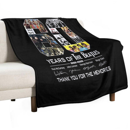 Happy Anniversary 62 Years 1960 2022 TheBeatles Handmade Throw Blanket