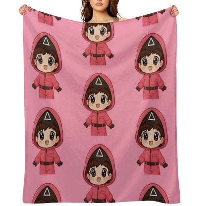 Pink Triangle Guard  Kang No-eul 011 Throw Blanket