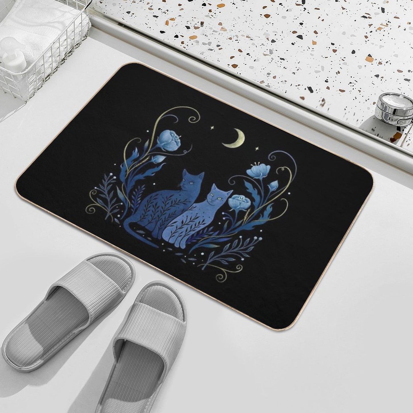 Two Cats Bath Mat