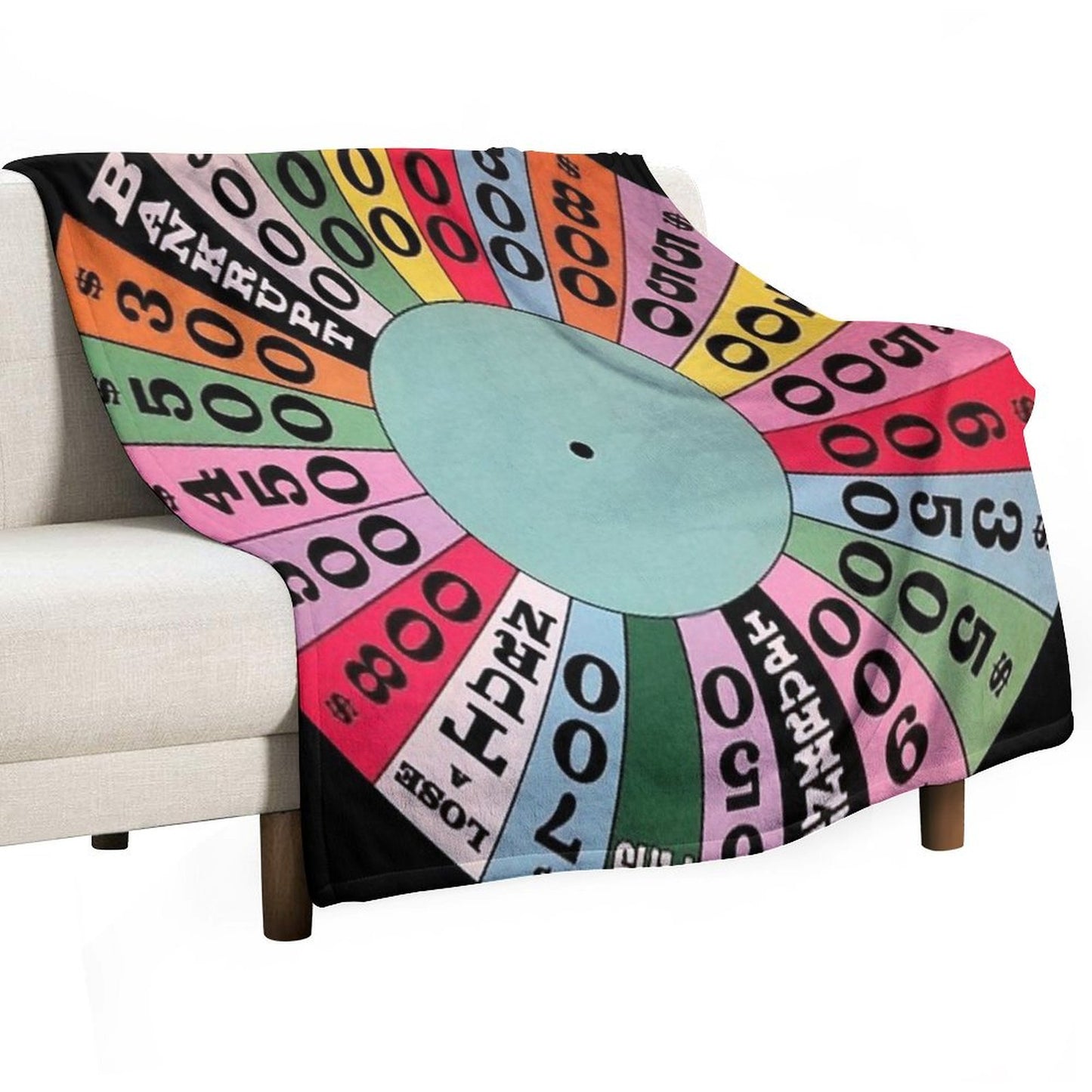 Wheel of Fortune Carnival Wheel (game Show) Throw Blanket