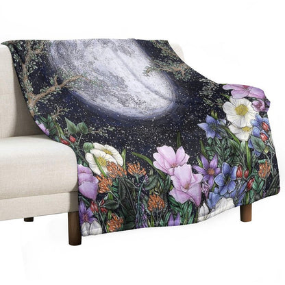 Midnight in The Garden II Throw Blanket