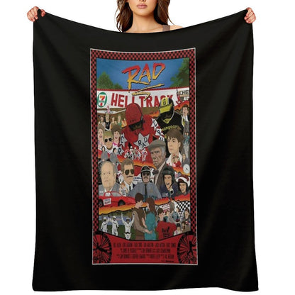 RAD Poster - BMX Tribute - Full Color - All Cast Throw Blanket