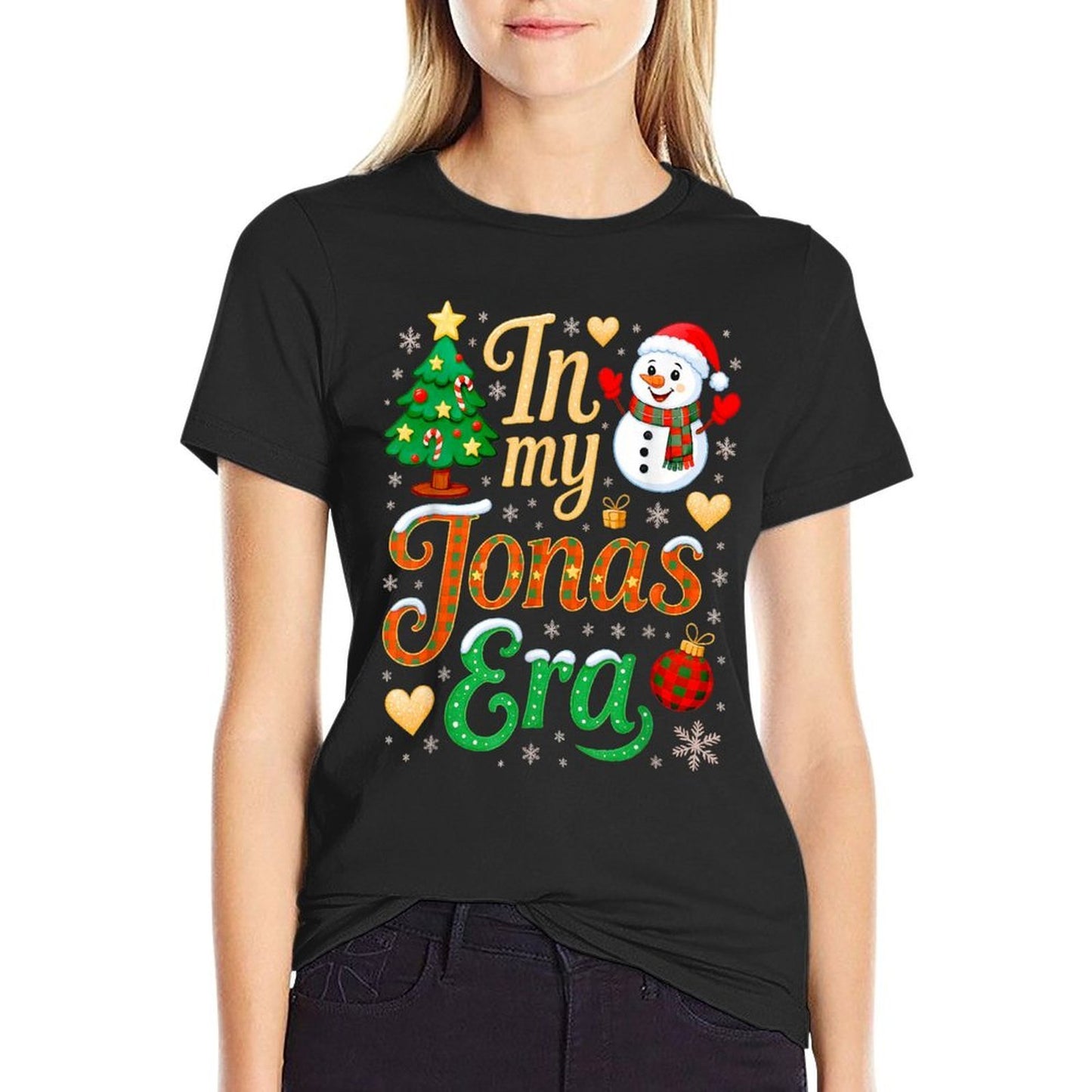 in My Jonas Era Funny Jonas Heart Christmas Men Women  Oversized Silhouette T-Shirt