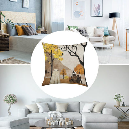 Walter in Autumn Linen Throw Pillow Cover