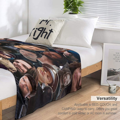 Winter Soldier Photo Collage Throw Blanket