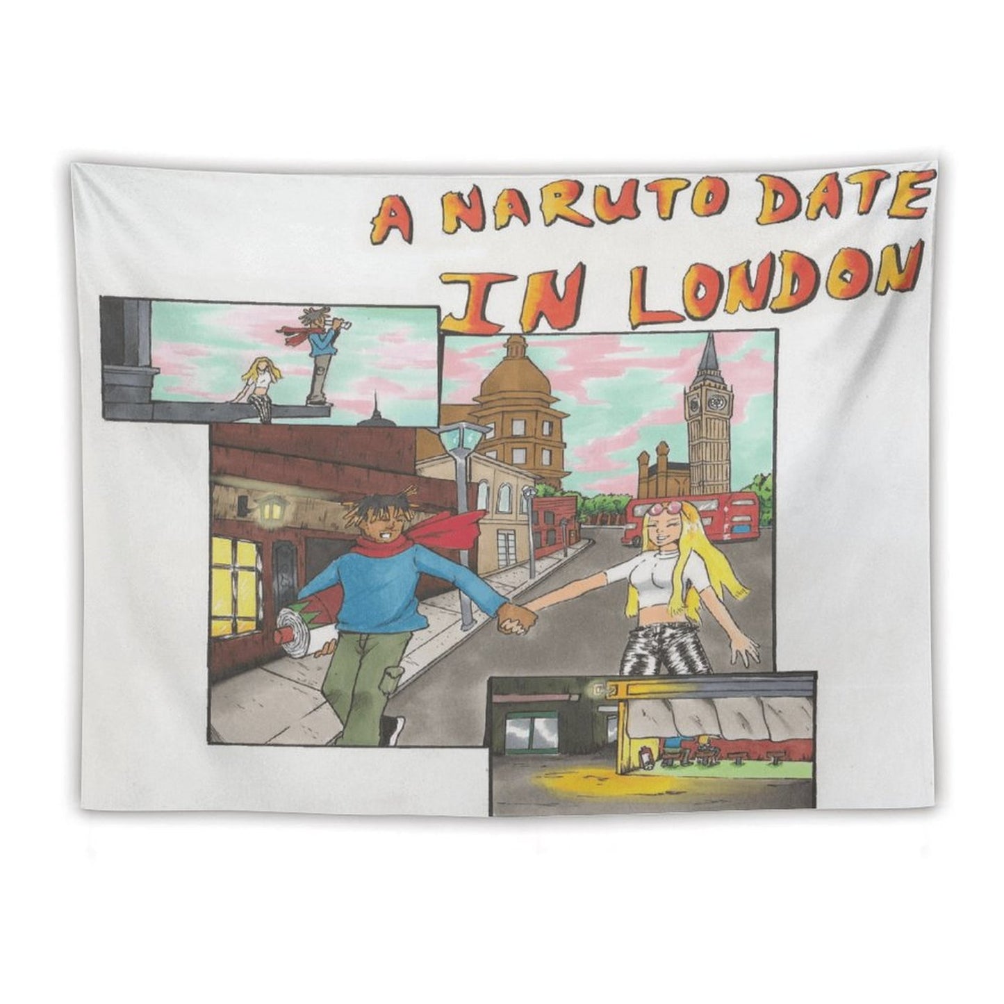 A Naruto Date In London Tapestry